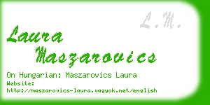 laura maszarovics business card